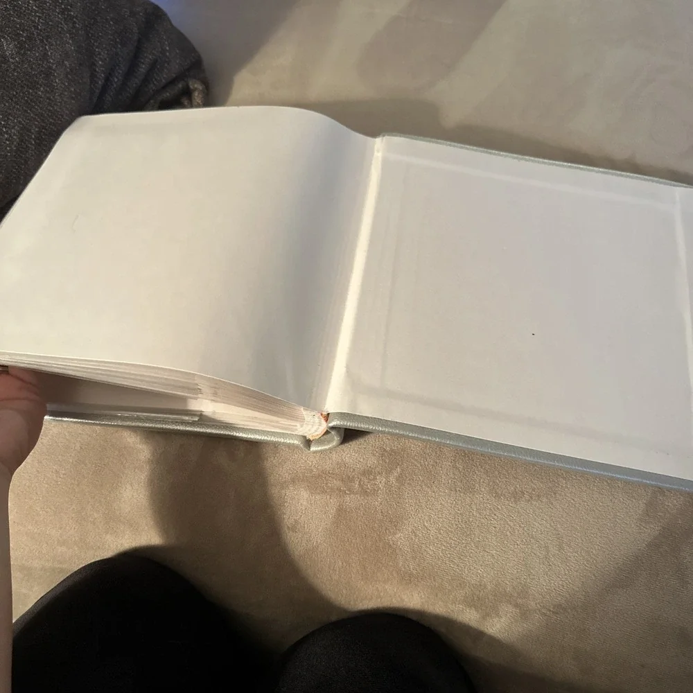 Badgley Mischka Silver Photo Album with Bow Accents